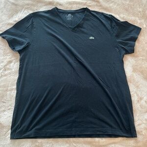 Lacoste black V neck shirt